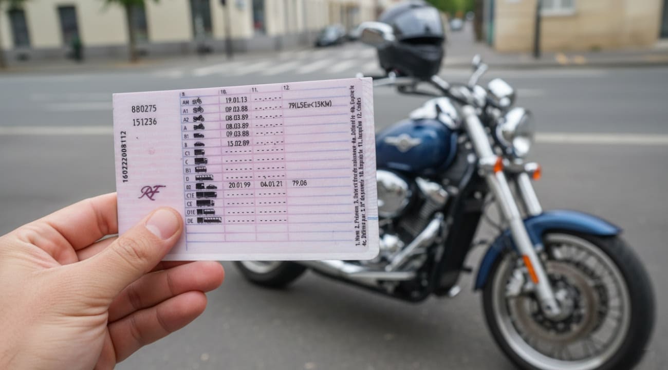 Un exemplaire officiel pour acheter un permis moto enregistré en préfecture avec puce électronique aux normes 2026.